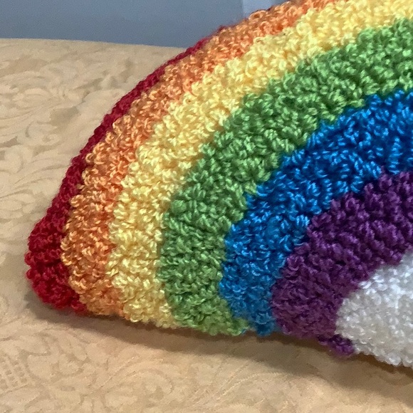 Celebrate It Accent Throw “Rainbow” Pillow Cushion. Small Rainbow Pillow - Picture 8 of 9
